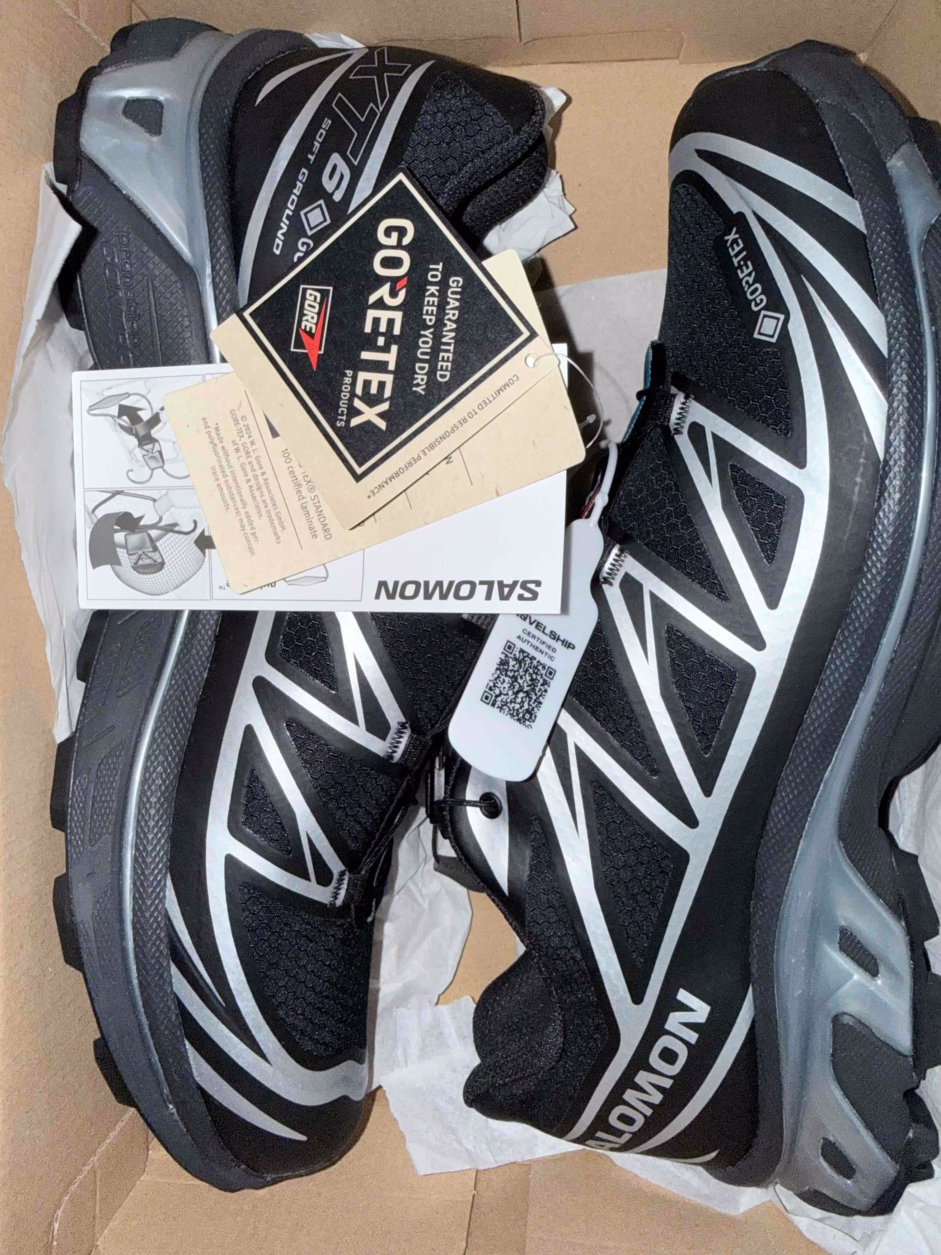 Salomon XT-6 GORE-TEX 'Black Silver' 474506/L47450600 Salomon XT-6 GORE-TEX 'Black Silver' 474506/L47450600
